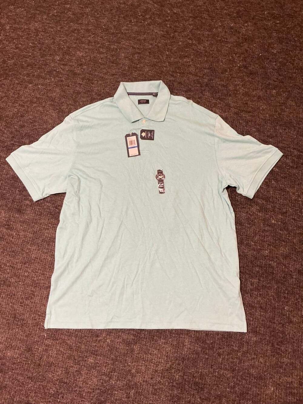Arrow Short Sleeve Polo Shirt Mens XLarge Collared Preppy Light Blue New